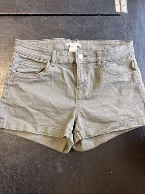 H&M Olive Green Denim Shorts